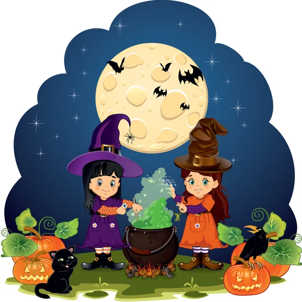 Witches and spells — Stock Vector