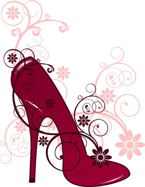 Обувь с цветочными украшениями
