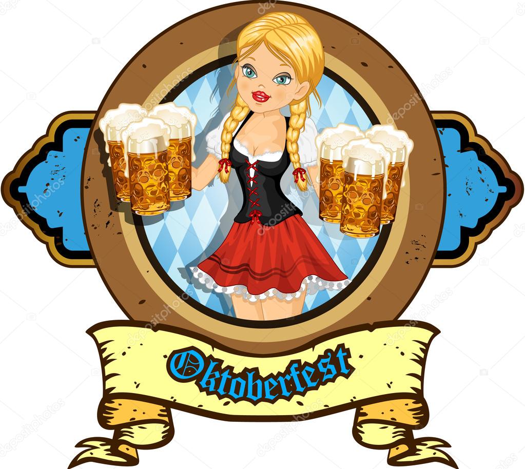 Beer girl Stock Vector Image by ©iostephy 48933623