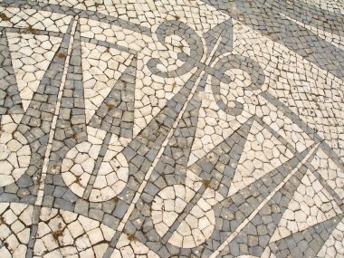 Portekizli bir kaldırım içinde Mozaik