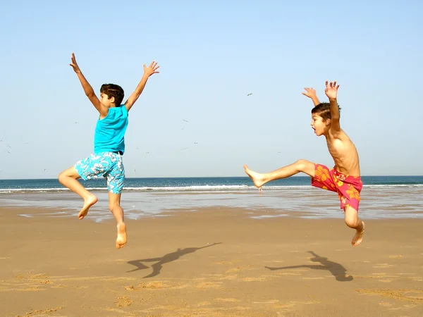 Boys jumping — Stock Photo, Image