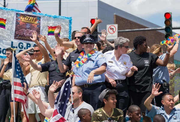 Homoseksuele parade in chicago, 2014 — Stockfoto