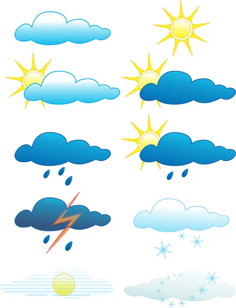 Иконки погоды — стоковый вектор