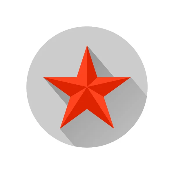 Rode ster pictogram — Stockvector