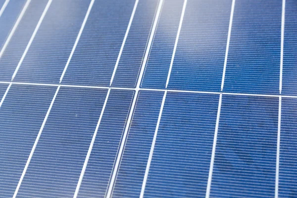 Close-up of some solar energy panels for electricity production — Stock Photo, Image