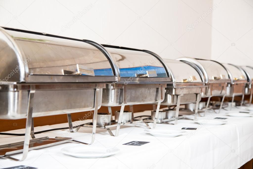 Table prepared by catering service