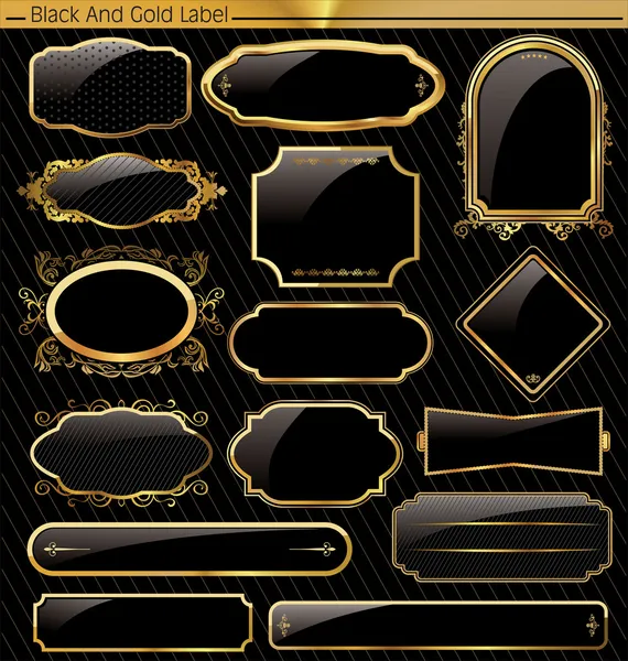 Altın ve siyah etiket boş