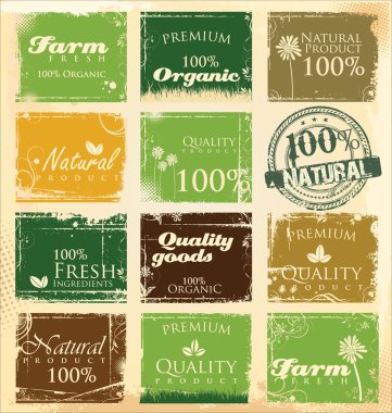 Collection of eco and bio labels