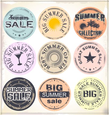 Vintage summer labels