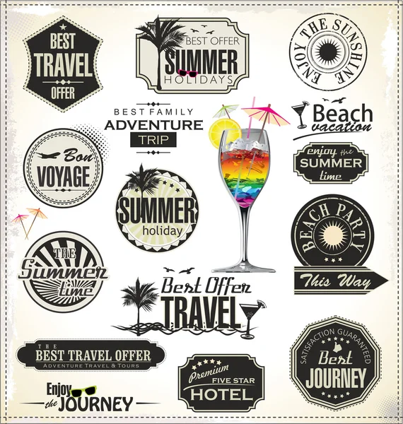 Vintage summer labels