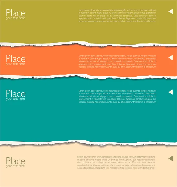 Metin için alanı olan yırtık kağıt arkaplanı