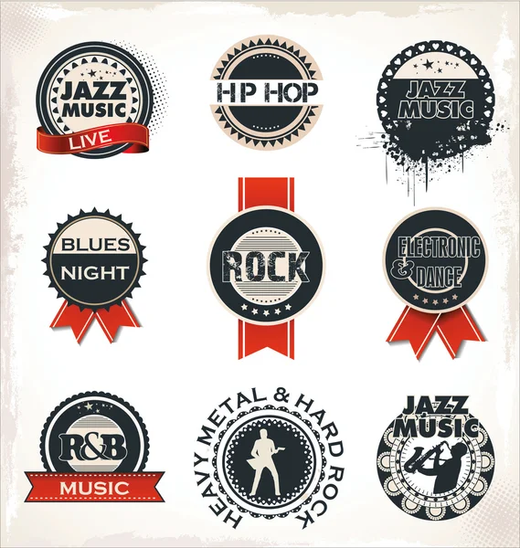 Music stamps — Stock Vector