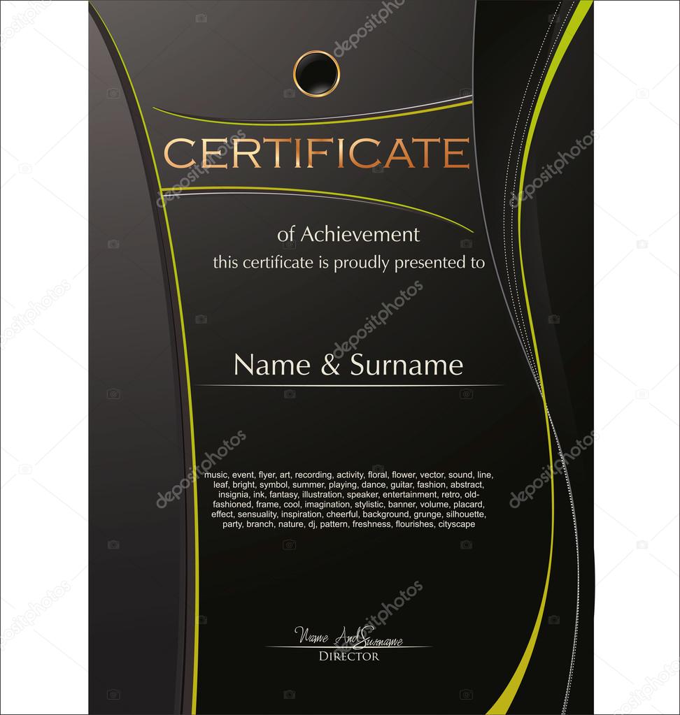 Certificate template Stock Vector Image by ©totallyout #21 Throughout Dance Certificate Template