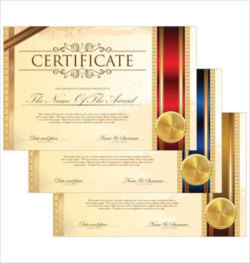 Certificate template clipart