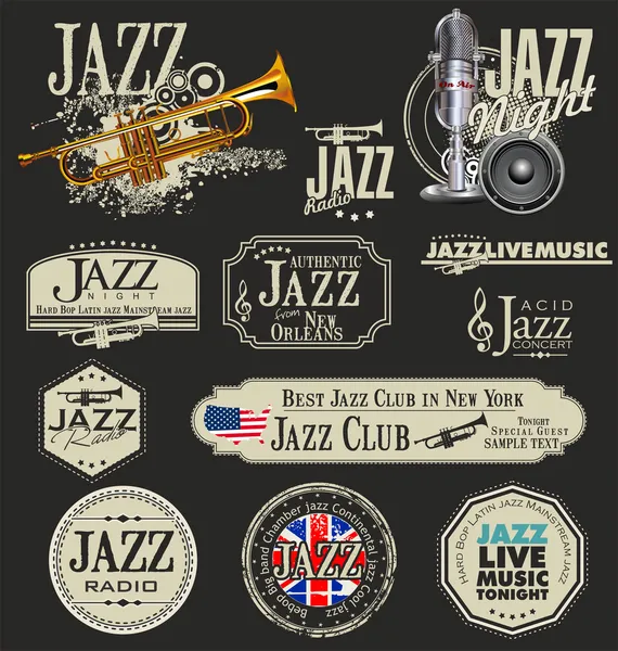 Música Jazz — Vector de stock