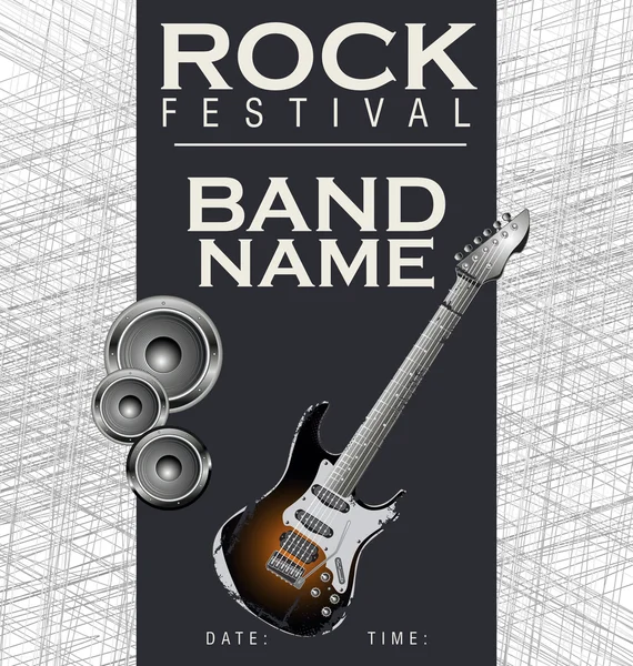 Rock music background — Stock Vector