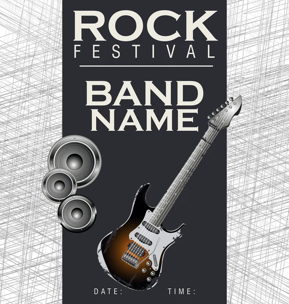 Rock zenei háttér — Stock Vector