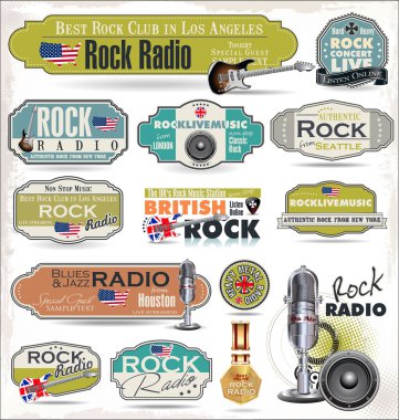 rock müzik radyo istasyonu etiketleri