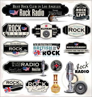 rock müzik radyo istasyonu etiketleri