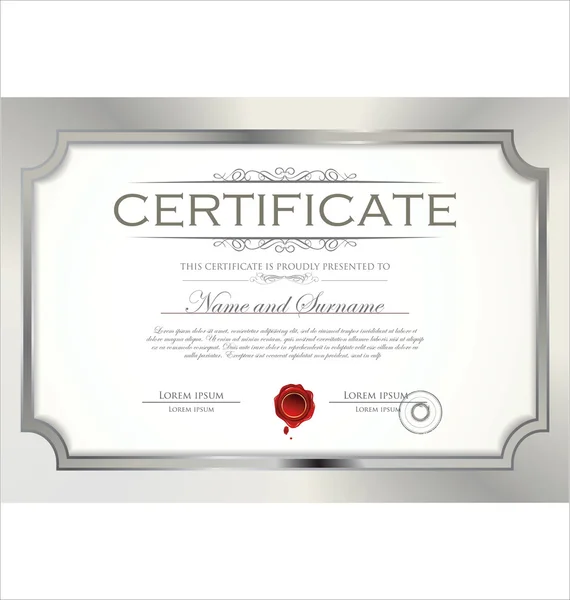 Plantilla de certificado — Vector de stock