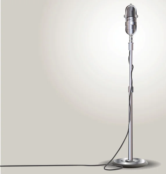 Mikrofon vektör yaşlı tarz — Stok Vektör