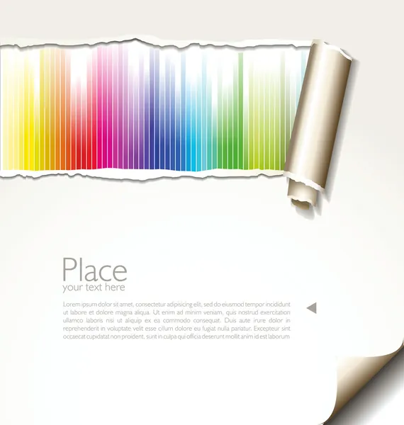 Szakadt papír színes — Stock Vector