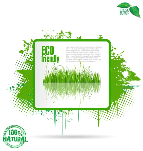 Etichette ecologiche e bio — Vettoriale Stock