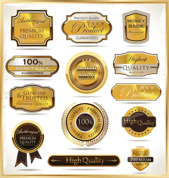 Premium quality labels — Stock Vector