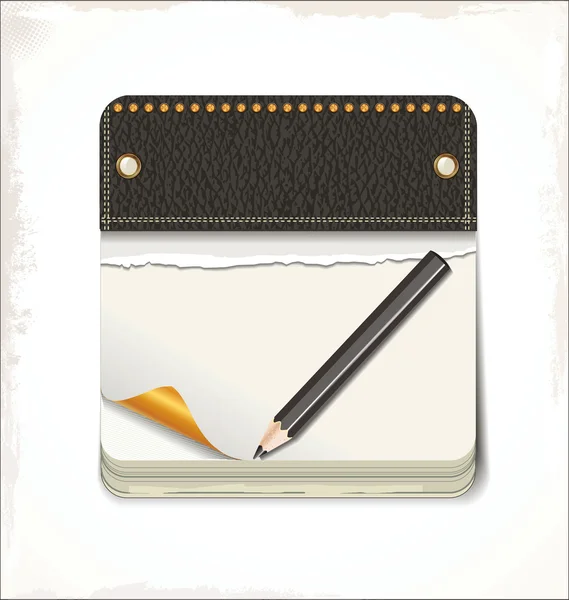 Ημερολόγιο και ένα μολύβι — Διανυσματικό Αρχείο