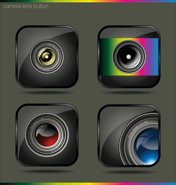 Camera icon set — Stock Vector