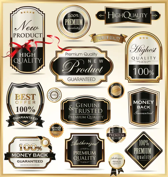 Premium quality labels — Stock Vector