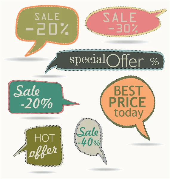 Satılık konuşma balonu - retro tasarım