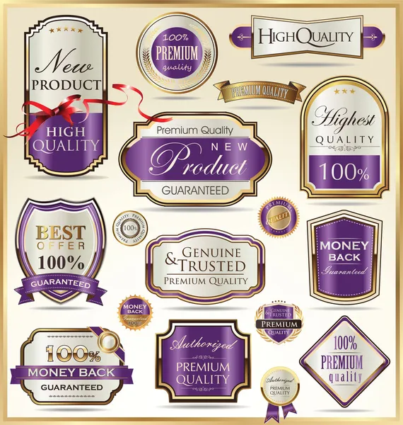 Premium quality label — Stock Vector