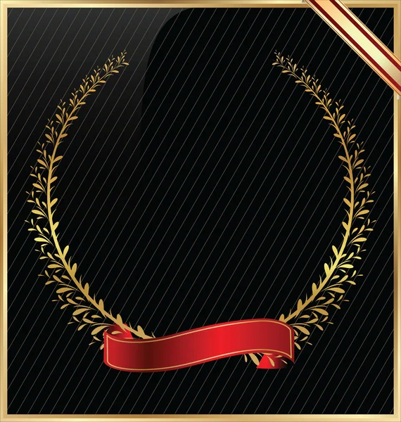 Couronne de laurier d'or — Image vectorielle