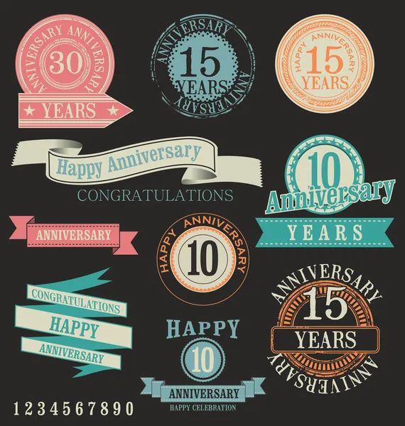 Anniversary sign — Stock Vector