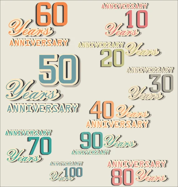 Anniversary sign — Stock Vector