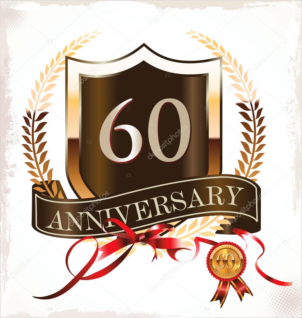 Anniversary sign collection, retro design