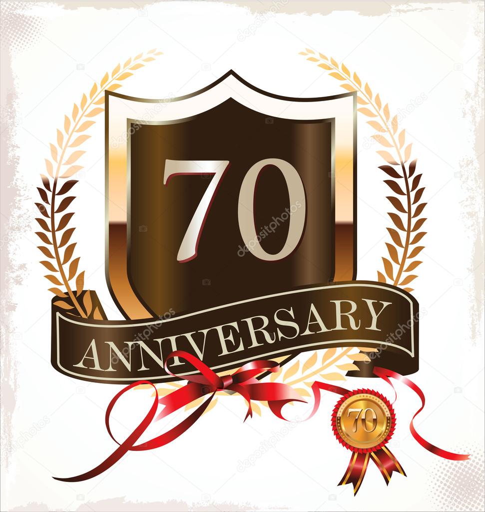 Anniversary sign collection, retro design