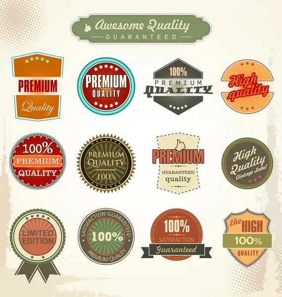 Premium quality labels — Stock Vector