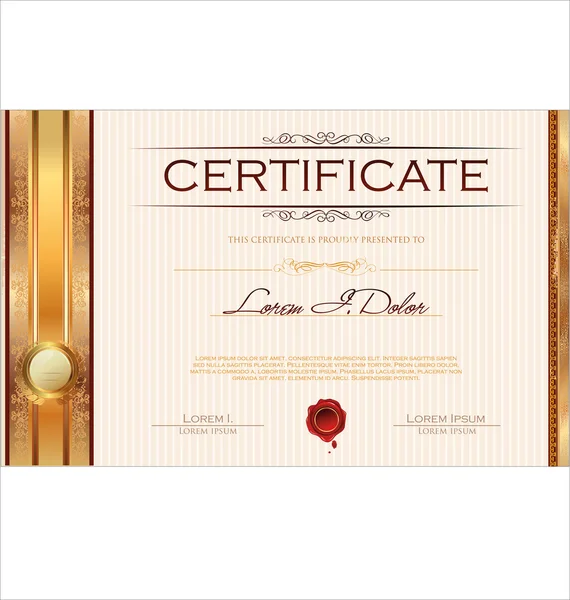 Certificate template — Stock Vector