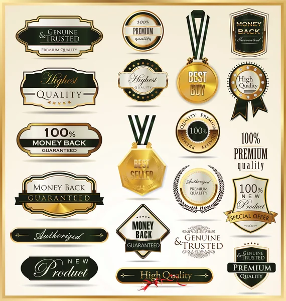 Premium quality labels — Stock Vector