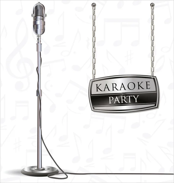 Old styled microphone vector — Stock Vector