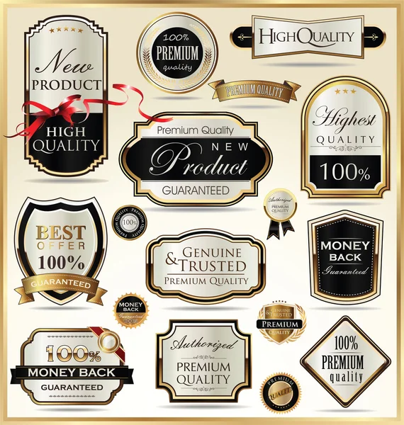 Etiquetas de calidad premium — Vector de stock