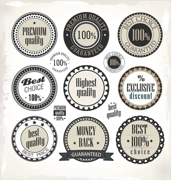 Premium quality labels — Stock Vector