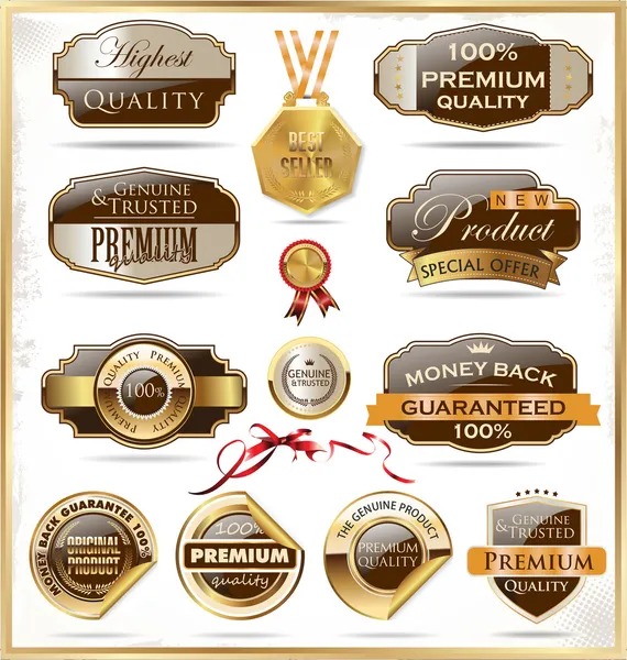 Premium quality labels — Stock Vector