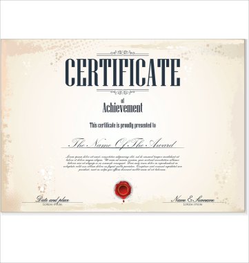 sertifika şablonu vektör tasarımı