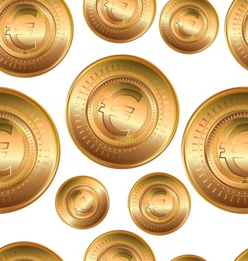 Altın euro para, kesintisiz arka plan