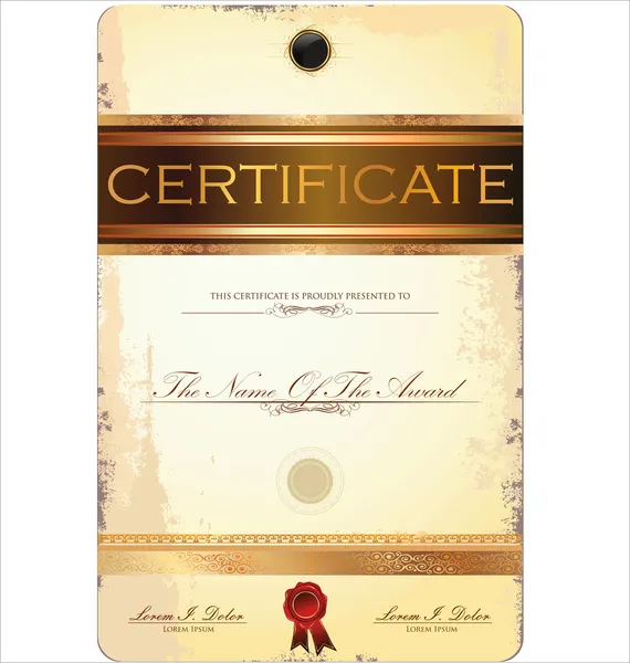 Modèle de certificat — Image vectorielle