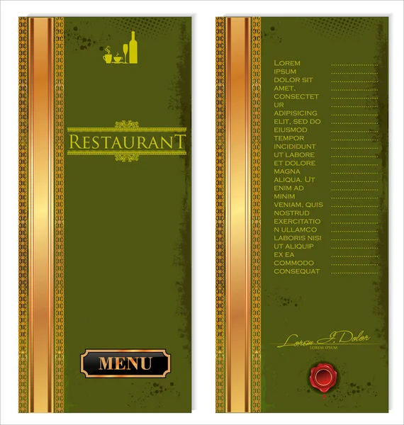 Modèle de menu pour restaurant et café — Image vectorielle