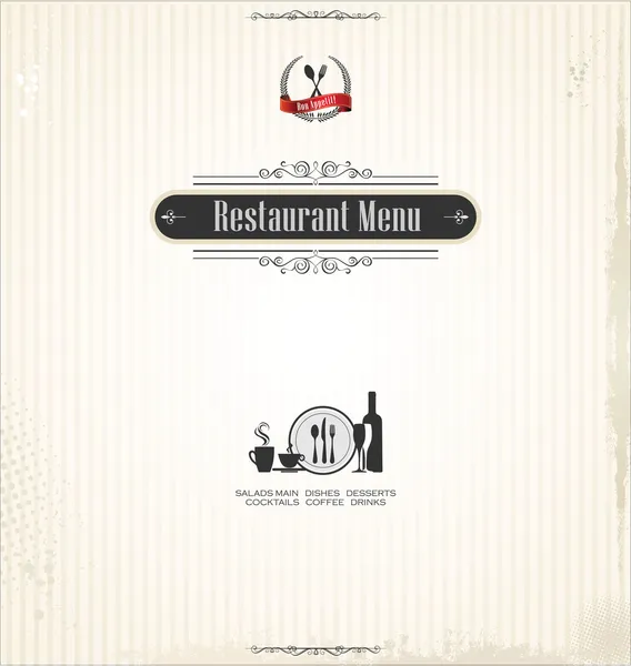 Menu ristorante design — Vettoriale Stock